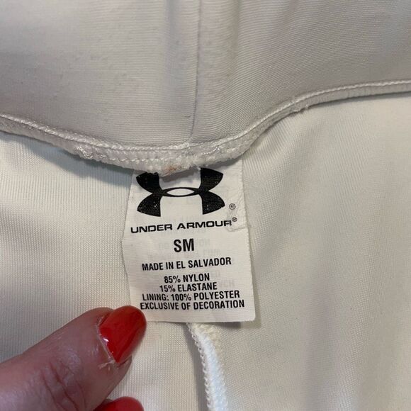 Under Armour‎ Women’s Athletic Compression Shorts White Size Small - Picture 4 of 4